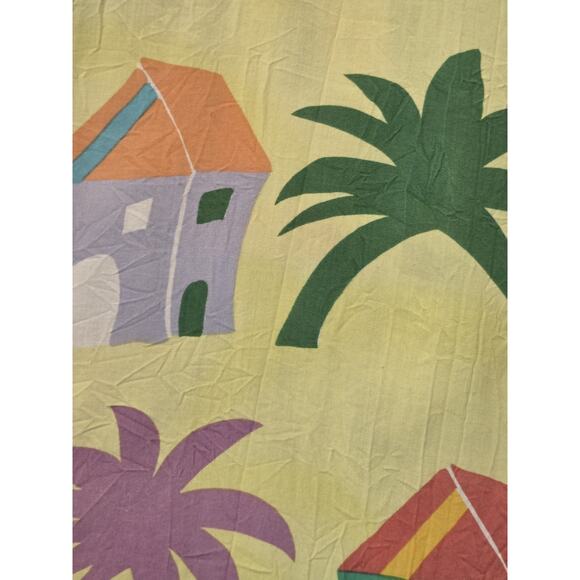 Jams World Tank Top Resort Tropical Rayon Curved Hi-Lo Hem Women's W690 | L EUC - Picture 5 of 9